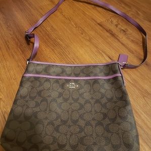 Dark brown/plum coach crossbody